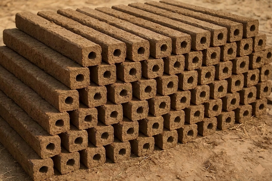 Gobar Logs (Cow Dung Logs)