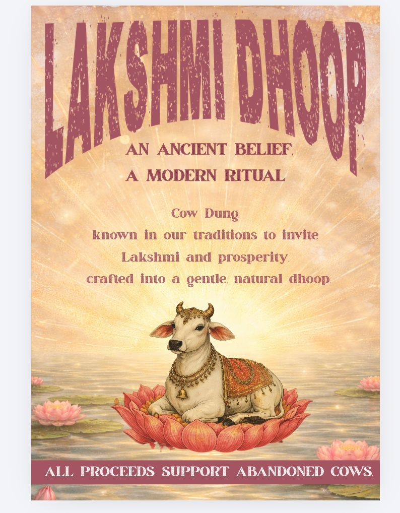 Lakshmi Dhoop Sticks (Sandal/Rose) – Natural Cow Dung Dhoop | 30 Sticks