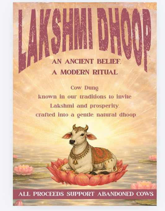 Lakshmi Dhoop Sticks (Sandal/Rose) – Natural Cow Dung Dhoop | 30 Sticks